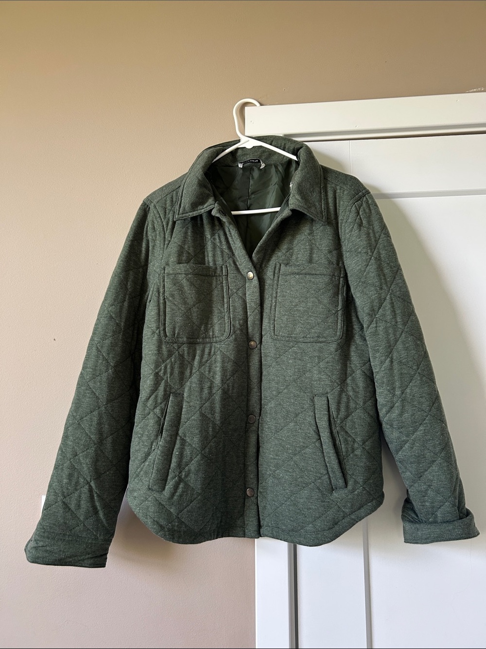 Staccato Quilted Utility Jacket in Olive